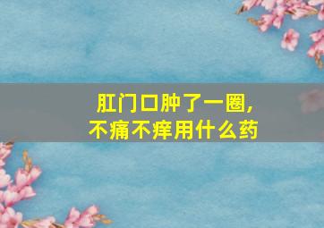 肛门口肿了一圈,不痛不痒用什么药