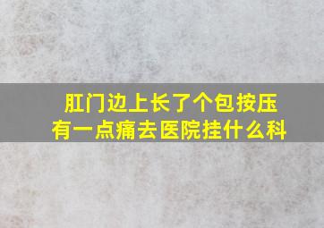 肛门边上长了个包按压有一点痛去医院挂什么科