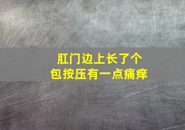 肛门边上长了个包按压有一点痛痒