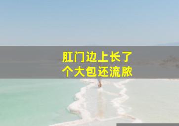 肛门边上长了个大包还流脓