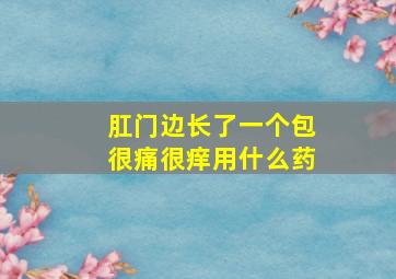 肛门边长了一个包很痛很痒用什么药