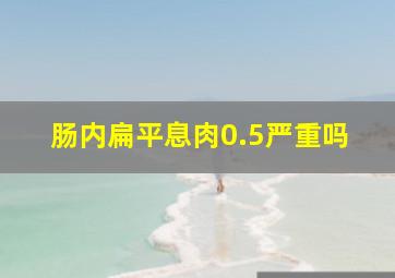 肠内扁平息肉0.5严重吗