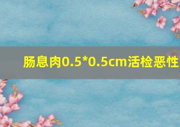 肠息肉0.5*0.5cm活检恶性