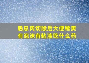 肠息肉切除后大便稀黄有泡沫有粘液吃什么药