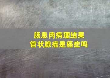 肠息肉病理结果管状腺瘤是癌症吗