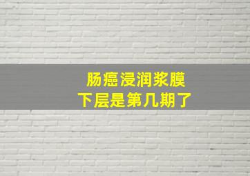 肠癌浸润浆膜下层是第几期了