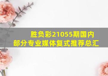 胜负彩21055期国内部分专业媒体复式推荐总汇