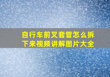 自行车前叉套管怎么拆下来视频讲解图片大全