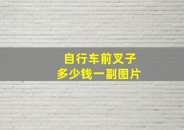 自行车前叉子多少钱一副图片