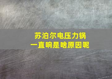 苏泊尔电压力锅一直响是啥原因呢