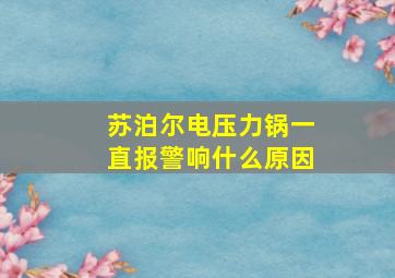 苏泊尔电压力锅一直报警响什么原因