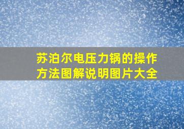 苏泊尔电压力锅的操作方法图解说明图片大全