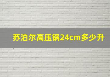 苏泊尔高压锅24cm多少升