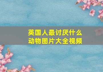 英国人最讨厌什么动物图片大全视频