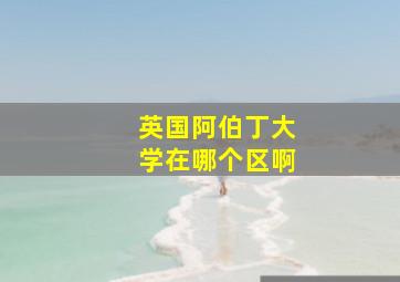 英国阿伯丁大学在哪个区啊