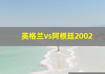 英格兰vs阿根廷2002