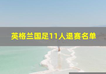 英格兰国足11人退赛名单