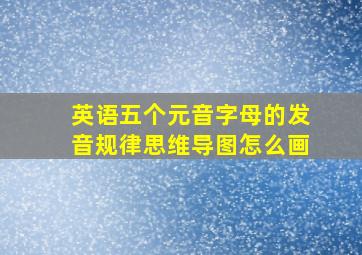 英语五个元音字母的发音规律思维导图怎么画