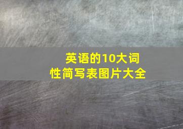 英语的10大词性简写表图片大全