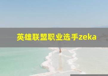 英雄联盟职业选手zeka