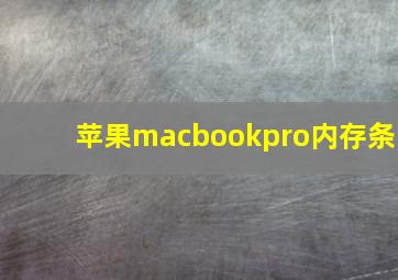 苹果macbookpro内存条