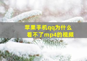 苹果手机qq为什么看不了mp4的视频