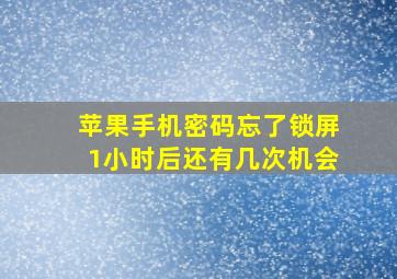 苹果手机密码忘了锁屏1小时后还有几次机会