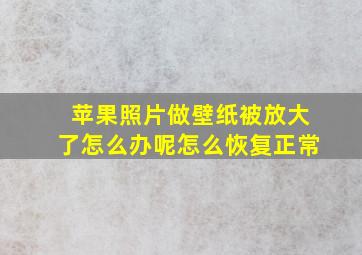 苹果照片做壁纸被放大了怎么办呢怎么恢复正常