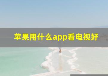 苹果用什么app看电视好