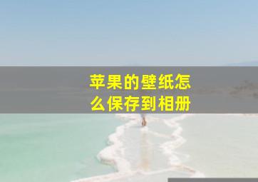 苹果的壁纸怎么保存到相册