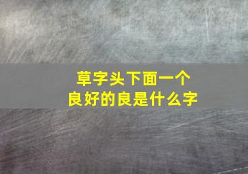 草字头下面一个良好的良是什么字