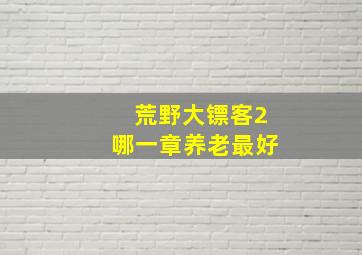 荒野大镖客2哪一章养老最好