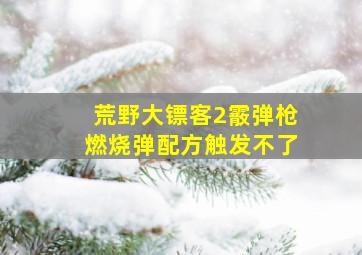 荒野大镖客2霰弹枪燃烧弹配方触发不了