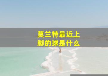 莫兰特最近上脚的球是什么