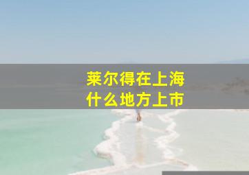 莱尔得在上海什么地方上市