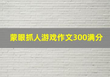 蒙眼抓人游戏作文300满分