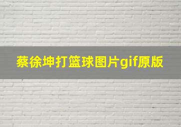 蔡徐坤打篮球图片gif原版