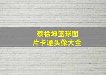 蔡徐坤篮球图片卡通头像大全