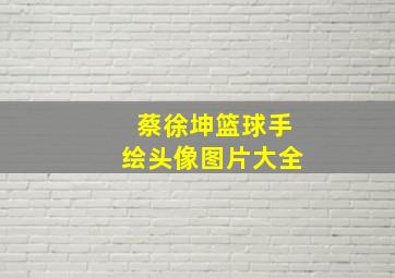 蔡徐坤篮球手绘头像图片大全