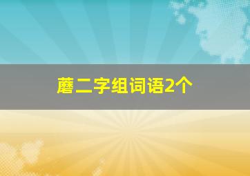 蘑二字组词语2个