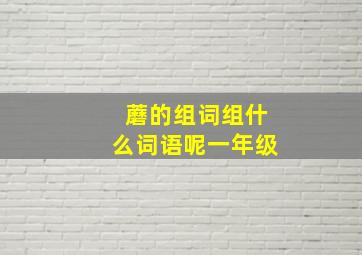 蘑的组词组什么词语呢一年级