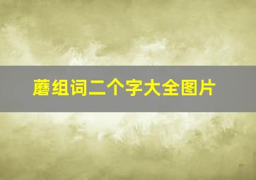 蘑组词二个字大全图片