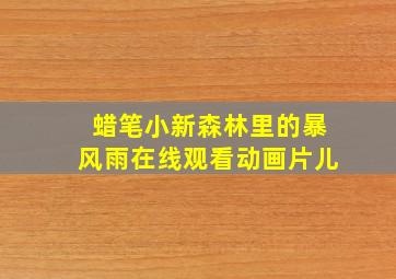 蜡笔小新森林里的暴风雨在线观看动画片儿