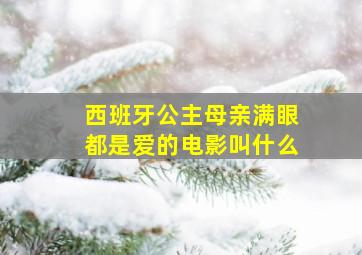 西班牙公主母亲满眼都是爱的电影叫什么