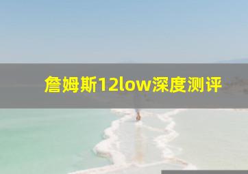 詹姆斯12low深度测评