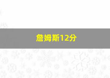 詹姆斯12分