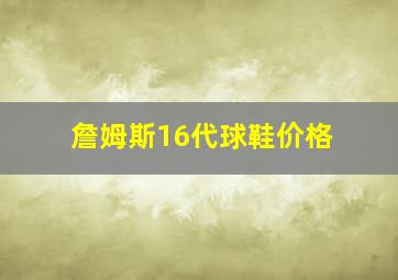 詹姆斯16代球鞋价格