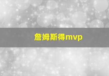 詹姆斯得mvp