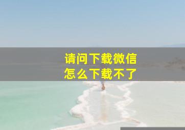 请问下载微信怎么下载不了