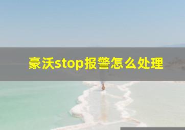 豪沃stop报警怎么处理